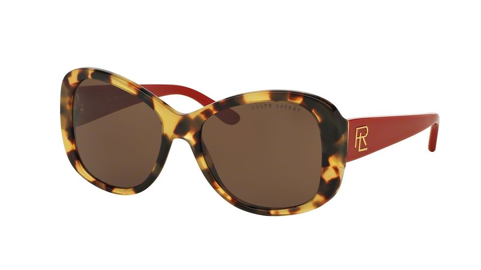 Ralph Lauren RL8144 Progressive Prescription Sunglasses RL8144-500473-56 - Lens Diameter 56 mm, Frame Color Shiny Spotty Tortoise