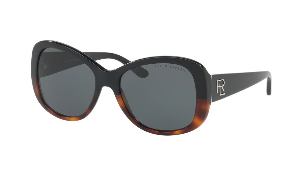 Ralph Lauren RL8144 Progressive Prescription Sunglasses RL8144-558187-56 - Lens Diameter 56 mm, Frame Color Black Gradient Havana