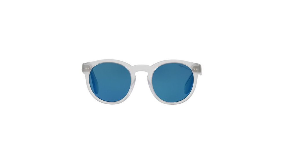 Ralph Lauren RL8146P Single Vision Prescription Sunglasses, 49mm, Sandblast Crystal, RL8146P-500256-49-SV