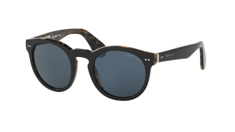 Ralph Lauren RL8146P Single Vision Prescription Sunglasses RL8146P-5613R5-49 - Lens Diameter 49 mm, Frame Color Black On Spotty Havana