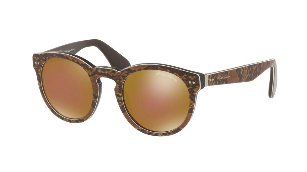 Ralph Lauren RL8146P Single Vision Prescription Sunglasses RL8146P-5645F9-49 - Lens Diameter 49 mm, Frame Color Top Python On Brown Vintage