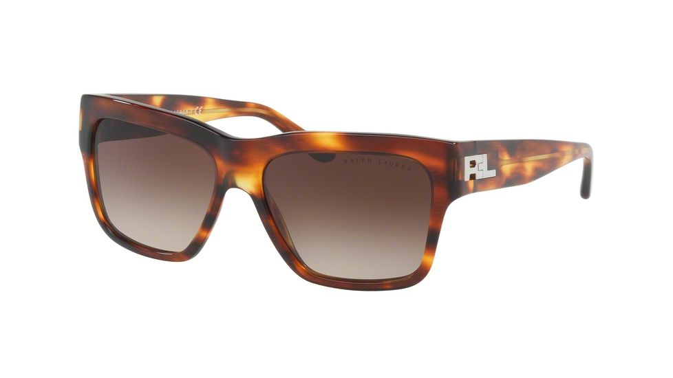 Ralph Lauren RL8154 Single Vision Prescription Sunglasses RL8154-500713-56 - Lens Diameter 56 mm, Frame Color Striped Havana