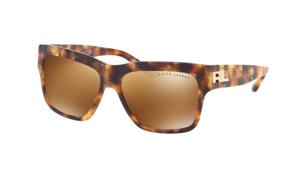 Ralph Lauren RL8154 Single Vision Prescription Sunglasses RL8154-56156H-56 - Lens Diameter 56 mm, Frame Color Gold Havana