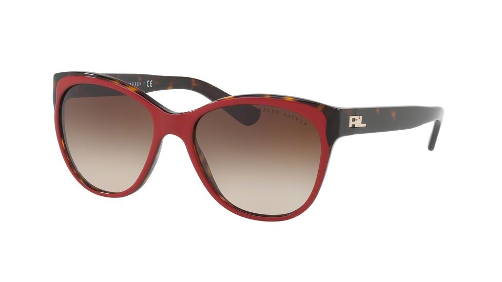 Ralph Lauren RL8156 Single Vision Prescription Sunglasses RL8156-563213-57 - Lens Diameter 57 mm, Frame Color Top Red/dark Havana