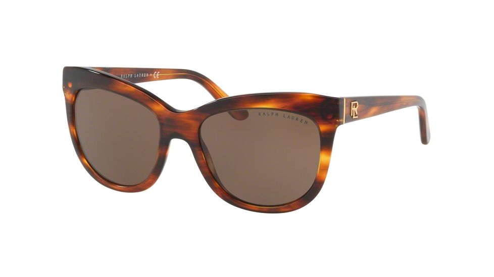 Ralph Lauren RL8158 Single Vision Prescription Sunglasses RL8158-500773-54 - Lens Diameter 54 mm, Frame Color Stripped Brown Havana