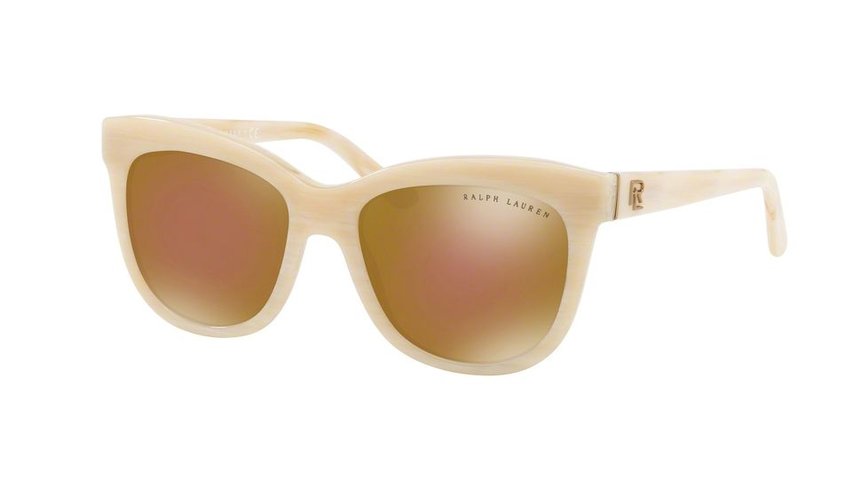 Ralph Lauren RL8158 Single Vision Prescription Sunglasses RL8158-5305F9-54 - Lens Diameter 54 mm, Frame Color Cream Horn