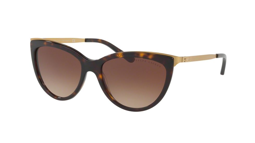 Ralph Lauren RL8160 Sunglasses 500313-56 - Dark Havana Frame, Brown Gradient Lenses