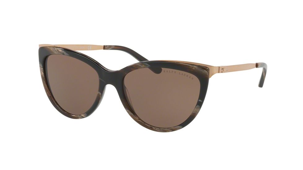 Ralph Lauren RL8160 Sunglasses 563473-56 - Brown Horn Frame, Brown Lenses