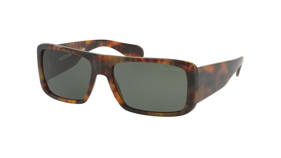 Ralph Lauren RL8163P Sunglasses 501752-57 - Havana Jerry Frame, Dark Green Lenses