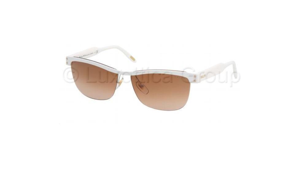 Ralph RA 4070 Sunglasses Styles - White Frame / Brown Gradient Lenses, 105-13-5613