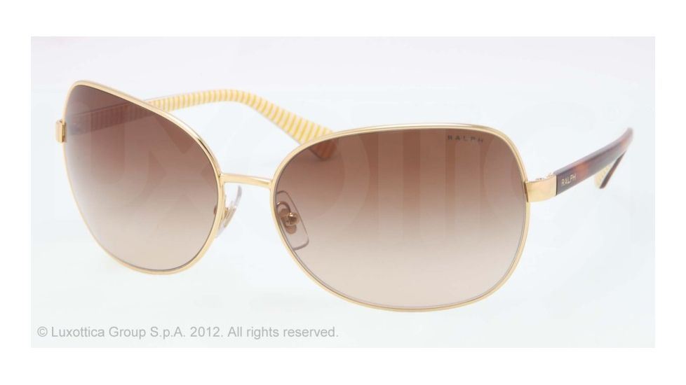 Ralph RA4103 Sunglasses 10113-65 - Gold Frame, Brown Gradient Lenses