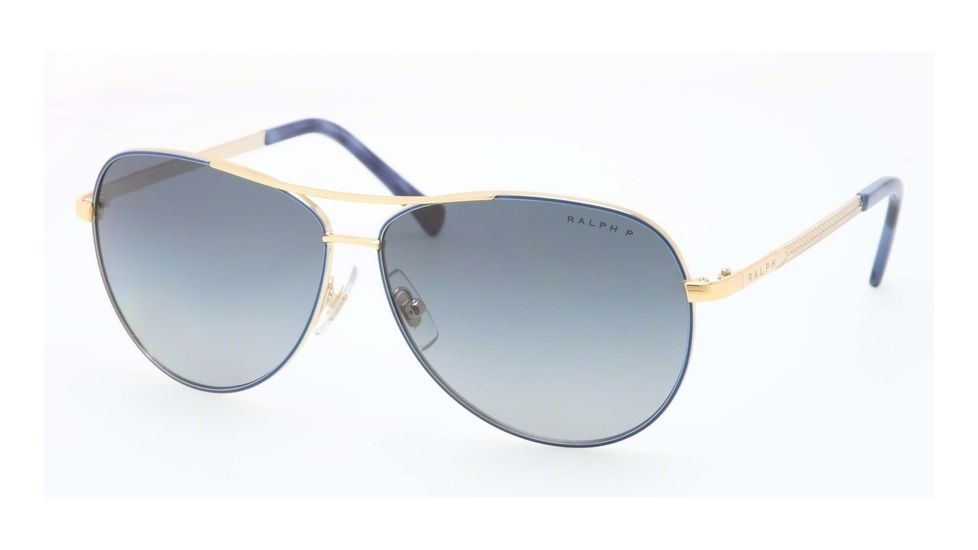 Ralph RA4109 Progressive Prescription Sunglasses RA4109-296-4U-59 - Lens Diameter 59 mm, Frame Color Shiny Gold/blue