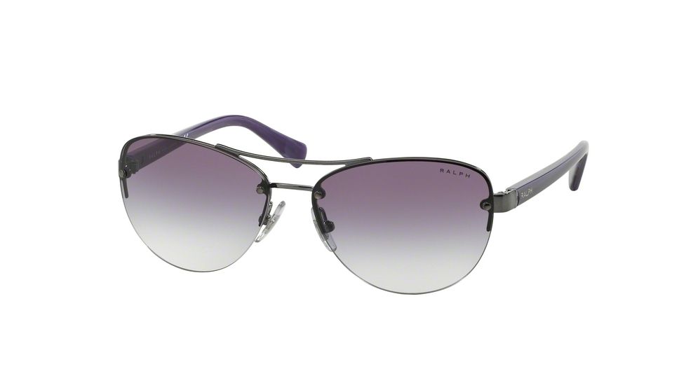Ralph RA4113 Progressive Prescription Sunglasses RA4113-30678H-56 - Lens Diameter 56 mm, Frame Color Gunmetal/Purple Horn
