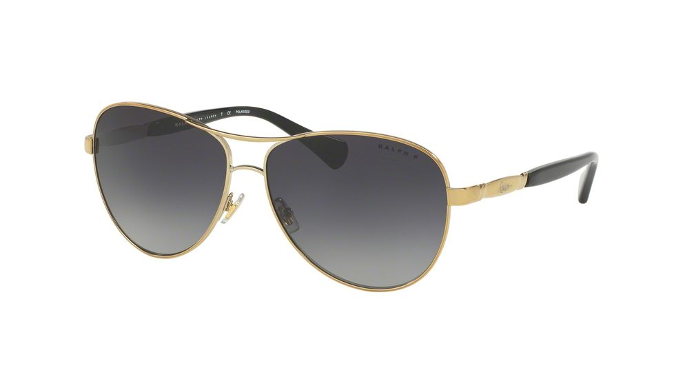 Ralph RA4117 Sunglasses 3133T3-59 - Gold / Black Frame, Grey Gradient Polarized Lenses