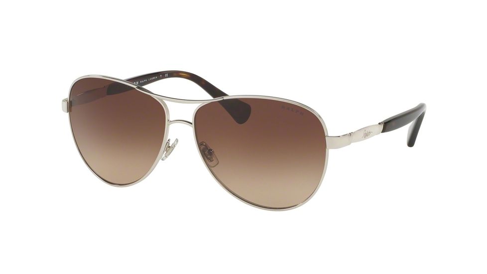 Ralph RA4117 Sunglasses 317913-59 - Silver/Dark Tortoise Frame, Dark Brown Gradient Lenses