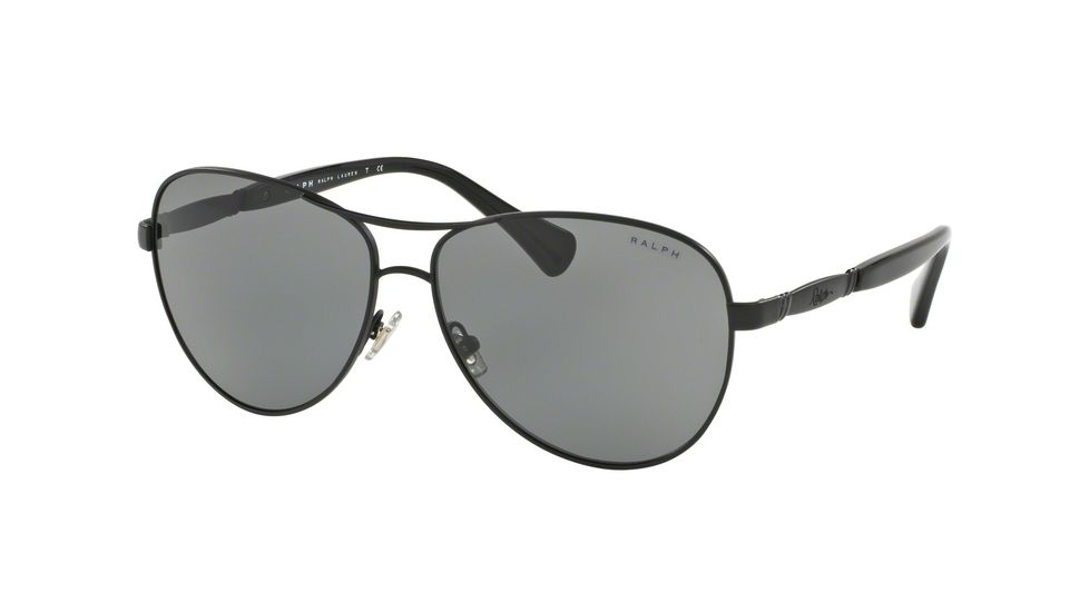 Ralph RA4117 Sunglasses 318087-59 - Satin Black/Black Frame, Grey Solid Lenses