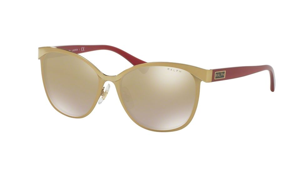 Ralph RA4118 Sunglasses 31996E-54 - Gold/Red Frame, Gold Mirror Lenses