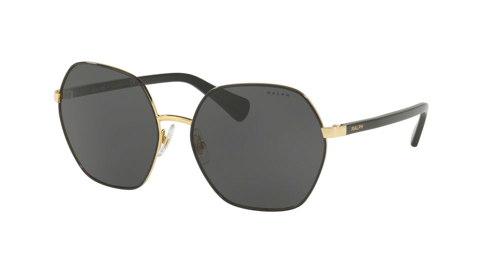 Ralph RA4124 Progressive Prescription Sunglasses, 60mm, Shiny Gold With Black, RA4124-933787-60-PRO