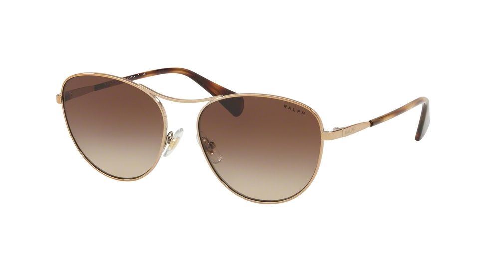 Ralph RA4126 Sunglasses 933613-57 - Rose Gold Frame, Gradient Brown Lenses