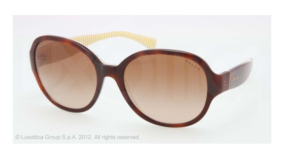 Ralph RA5167 RA5167 Progressive Prescription Sunglasses RA5167-115513-56 - Lens Diameter 56 mm, Frame Color Tort/yellow Stripe