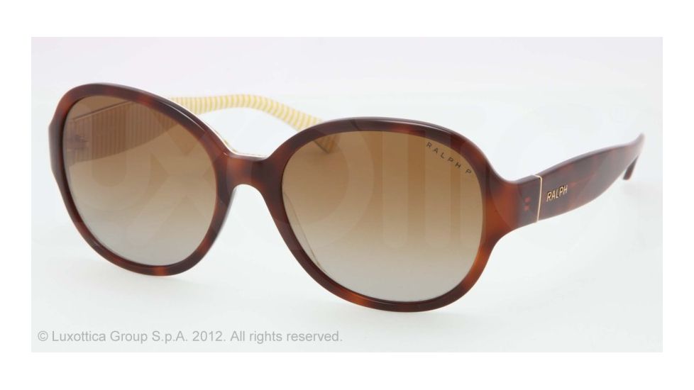 Ralph RA5167 RA5167 Progressive Prescription Sunglasses RA5167-1155T5-56 - Lens Diameter 56 mm, Frame Color Tort/yellow Stripe