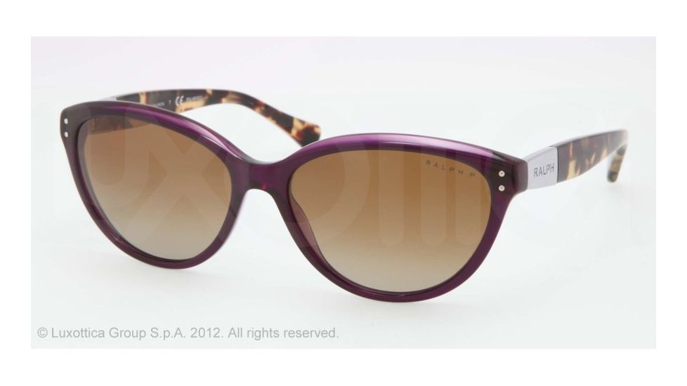Ralph RA5168 RA5168 Progressive Prescription Sunglasses RA5168-757-T5-58 - Lens Diameter 58 mm, Lens Diameter 58 mm, Frame Color Plum