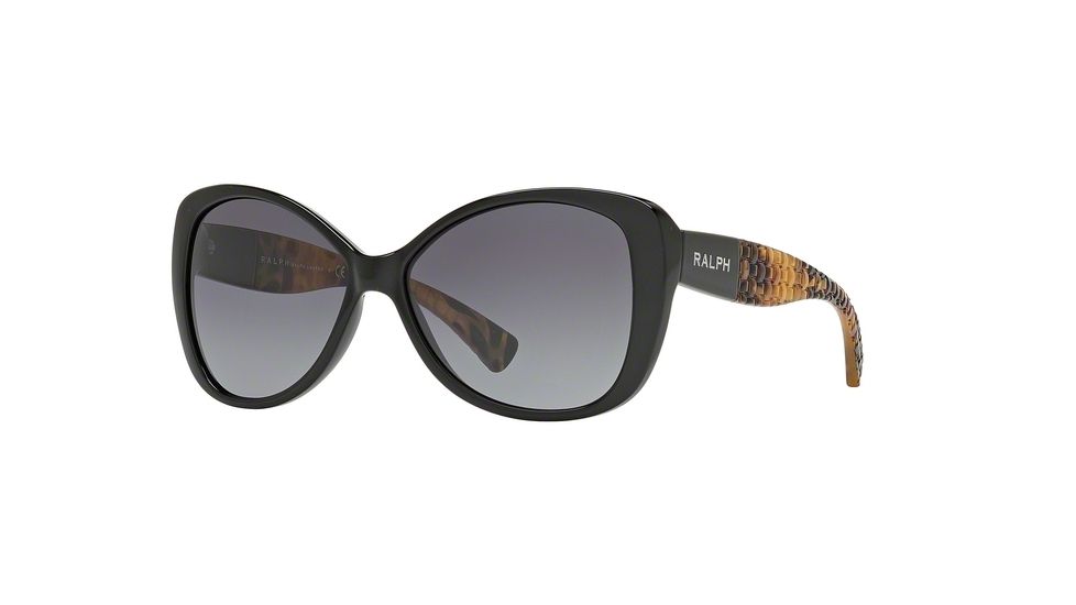 Ralph RA5180 RA5180 Progressive Prescription Sunglasses RA5180-501-T3-58 - Lens Diameter 58 mm, Frame Color Black