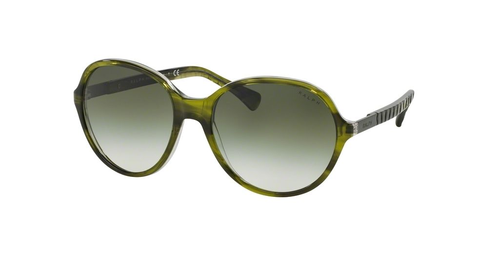 Ralph RA5187 Single Vision Prescription Sunglasses RA5187-13168E-57 - Lens Diameter 57 mm, Frame Color Green Horn