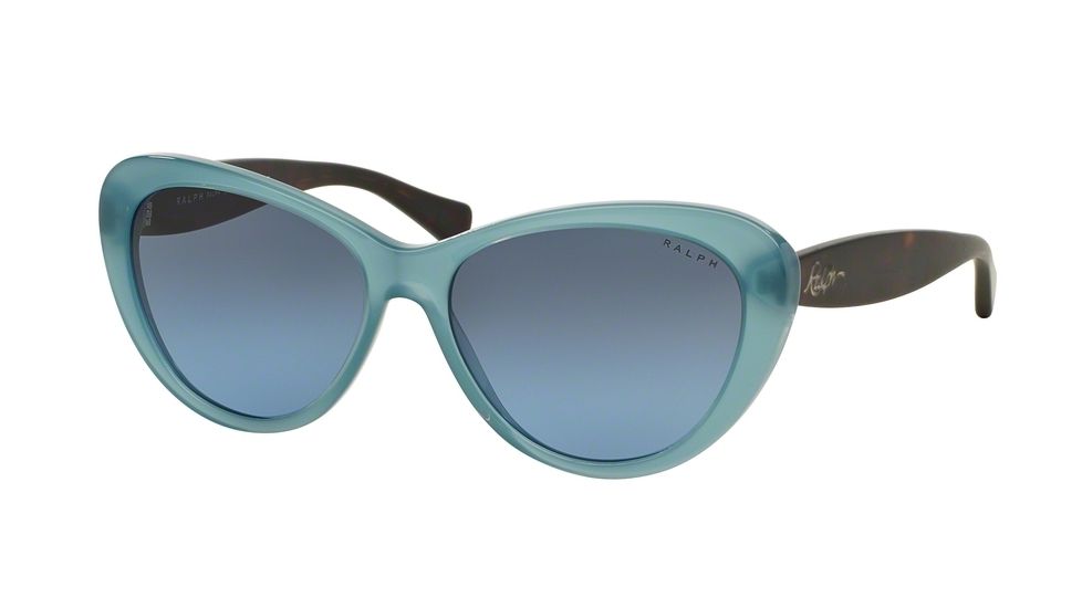 Ralph RA5189 Single Vision Prescription Sunglasses RA5189-13758F-56 - Lens Diameter 56 mm, Frame Color Aqua/Satin Dark Tortosie