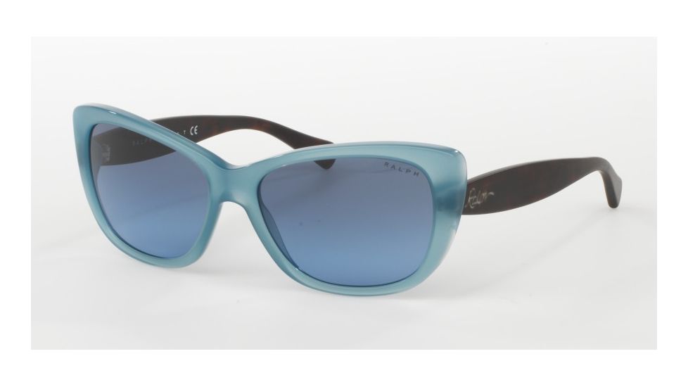 Ralph RA5190 Single Vision Prescription Sunglasses RA5190-13758F-56 - Lens Diameter 56 mm, Frame Color Aqua/Satin Dark Tortosie