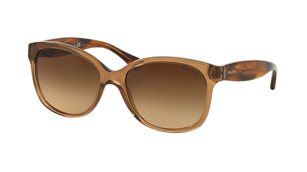 Ralph RA5191 Bifocal Prescription Sunglasses RA5191-138013-55 - Lens Diameter 55 mm, Frame Color Translucent Brown/Brown Horn