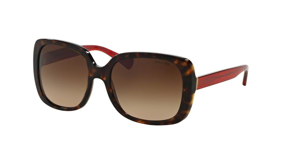 Ralph RA5198 Single Vision Prescription Sunglasses RA5198-142913-56 - Lens Diameter 56 mm, Frame Color Dark Tortoise/red Bandana