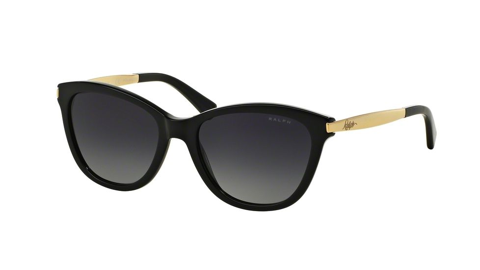 Ralph RA5201 Single Vision Prescription Sunglasses RA5201-1265T3-54 - Lens Diameter 54 mm, Frame Color Black/Gold