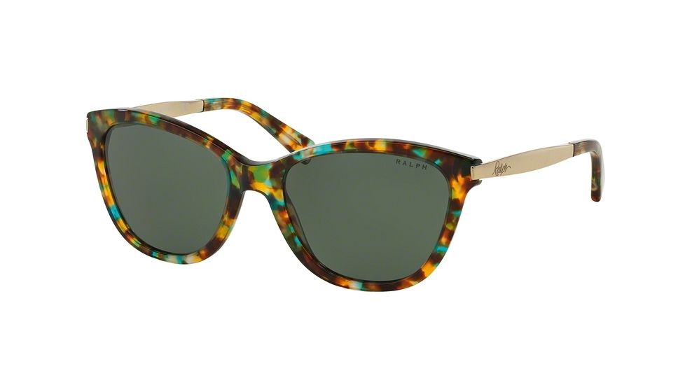 Ralph RA5201 Single Vision Prescription Sunglasses RA5201-145671-54 - Lens Diameter 54 mm, Frame Color Teal Tortoise/gold