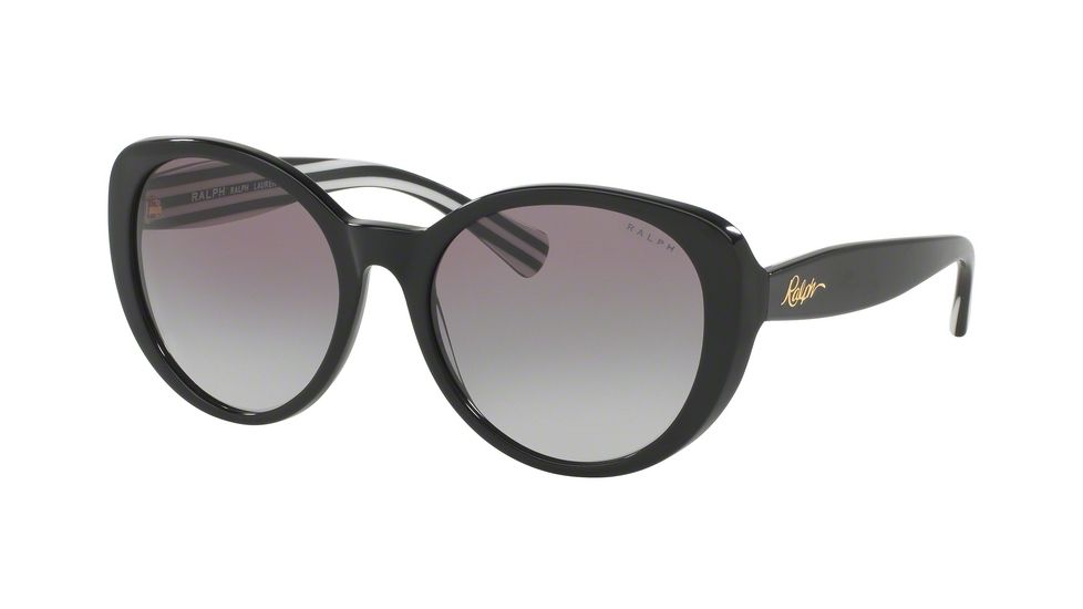 Ralph RA5212 Progressive Prescription Sunglasses RA5212-315611-58 - Lens Diameter 58 mm, Frame Color Black/black Stripe