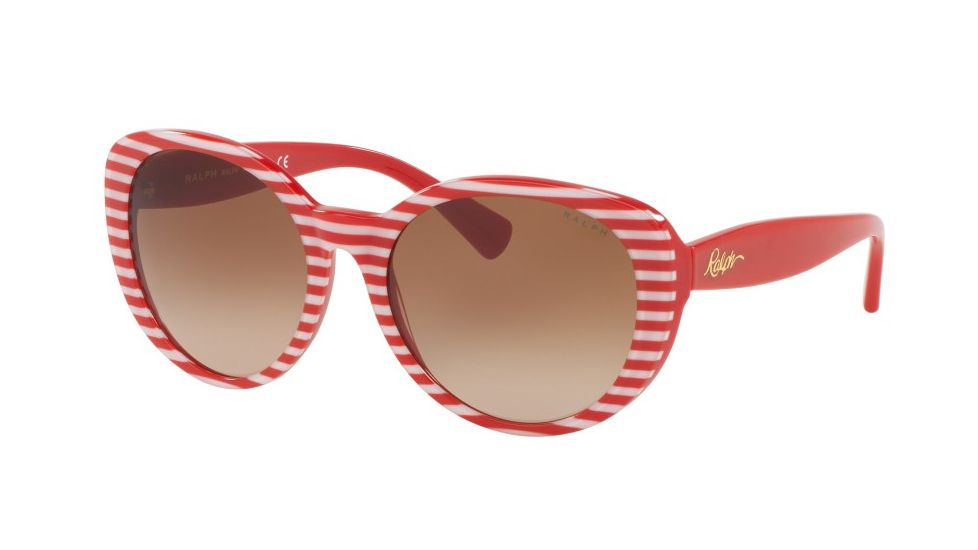 Ralph RA5212 Progressive Prescription Sunglasses RA5212-315913-58 - Lens Diameter 58 mm, Frame Color Red Stripe/red