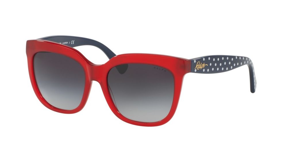 Ralph RA5213 Sunglasses 316111-55 - Red/navy Frame, Grey Gradient Lenses