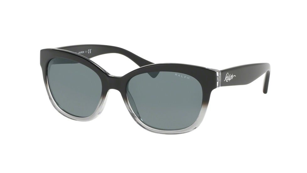 Ralph RA5218 Sunglasses 144887-55 - Black Gradient/black Frame, Grey Solid Lenses