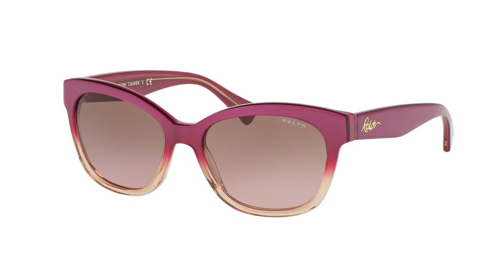 Ralph RA5218 Sunglasses 158014-55 - Purple Gradient/purple Frame, Brown Rose Gradient Lenses