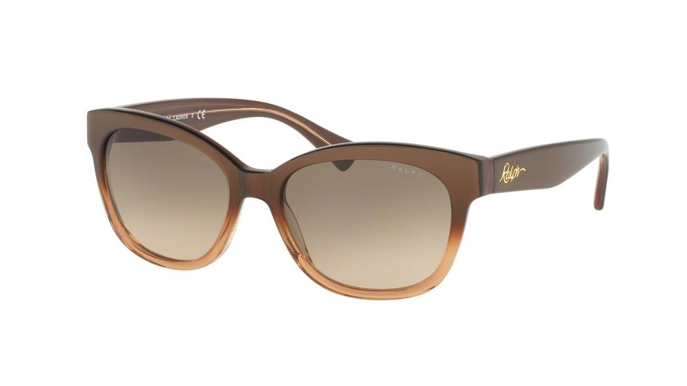 Ralph RA5218 Sunglasses 15816G-55 - Brown Gradient/brown Frame, Light Brown Gradient Lenses