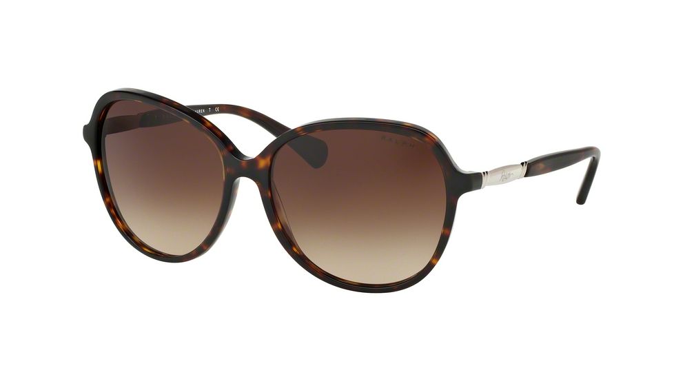 Ralph RA5220 Sunglasses 137813-57 - Dark Tortoise Frame, Brown Gradient Lenses