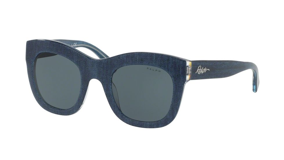 Ralph RA5225 Progressive Prescription Sunglasses RA5225-163087-49 - Lens Diameter 49 mm, Frame Color Blue Denim Crystal