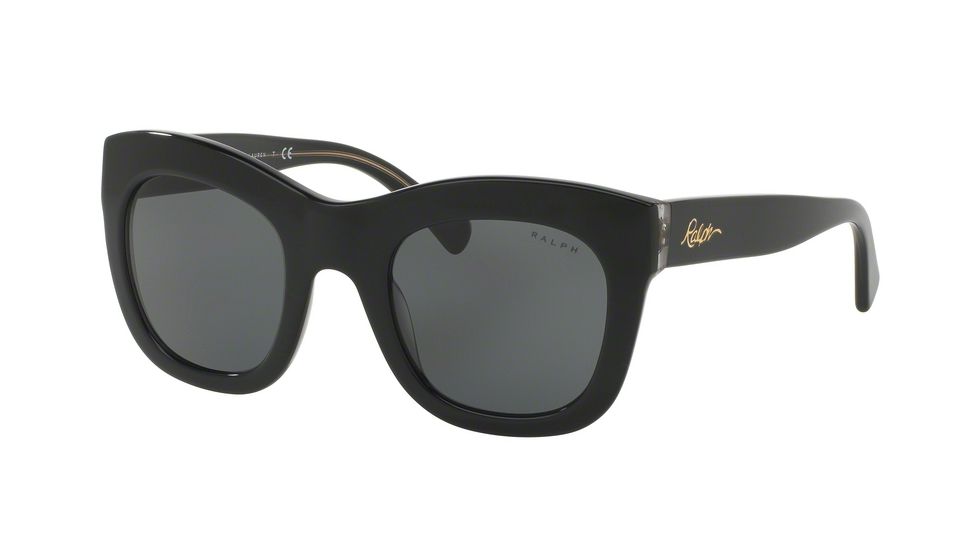 Ralph RA5225 Progressive Prescription Sunglasses RA5225-316387-49 - Lens Diameter 49 mm, Frame Color Black Crystal