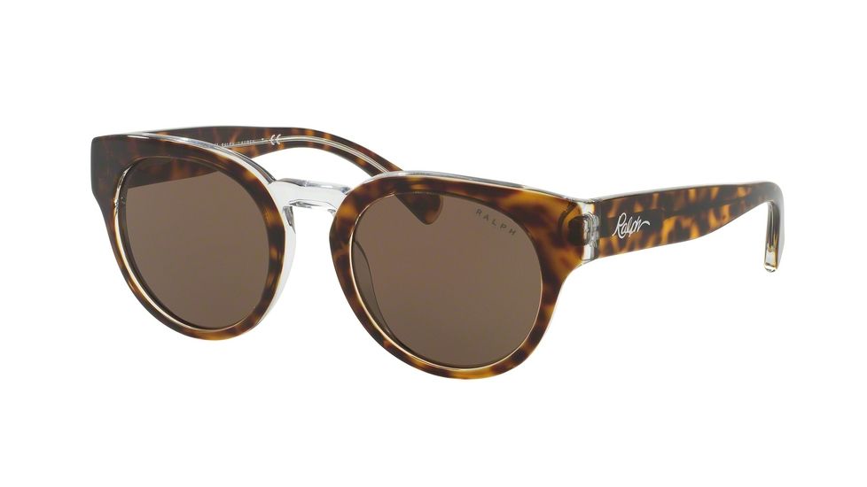 Ralph RA5227 Sunglasses 162973-50 - Tort / Crystal Frame, Dark Brown Solid Lenses