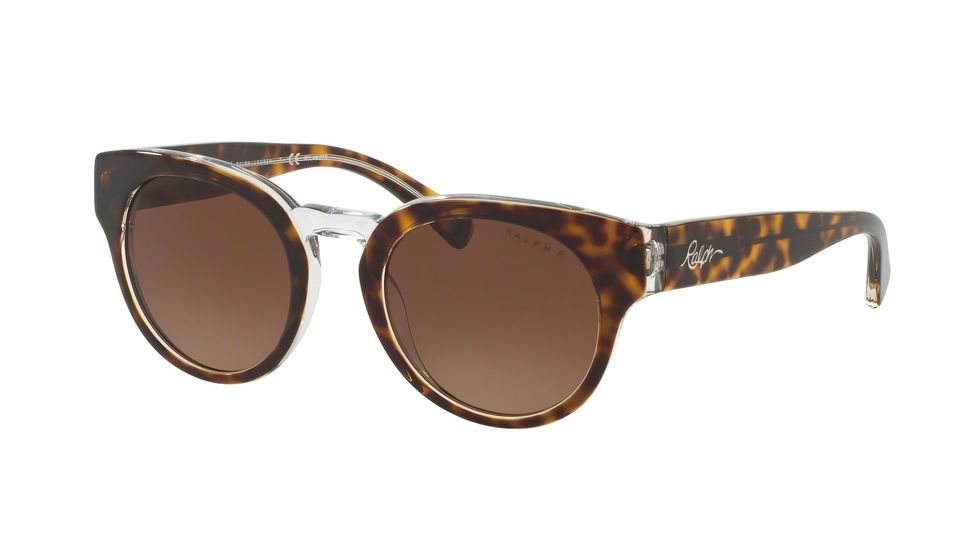 Ralph RA5227 Sunglasses 1629T5-50 - Tort / Crystal Frame, Brown Gradient Polarized Lenses