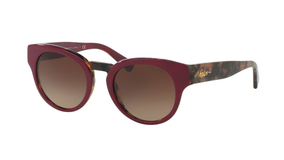 Ralph RA5227 Sunglasses 163213-50 - Berry/tort Frame, Dk Brown Gradient Lenses