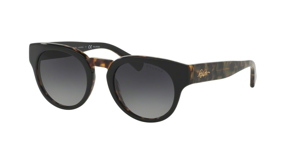 Ralph RA5227 Sunglasses 3164T3-50 - Black/Tort Frame, Grey Gradient Polarized Lenses
