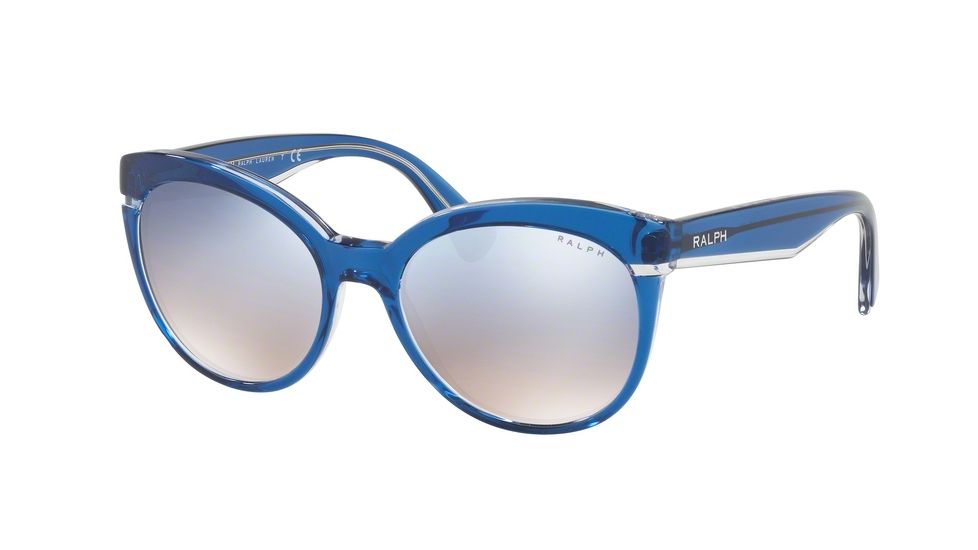 Ralph RA5238 Single Vision Prescription Sunglasses, 55mm, Blue Crystal, RA5238-16967B-55-SV