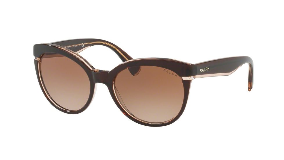 Ralph RA5238 Single Vision Prescription Sunglasses, 55mm, Brown-Beige, RA5238-169713-55-SV