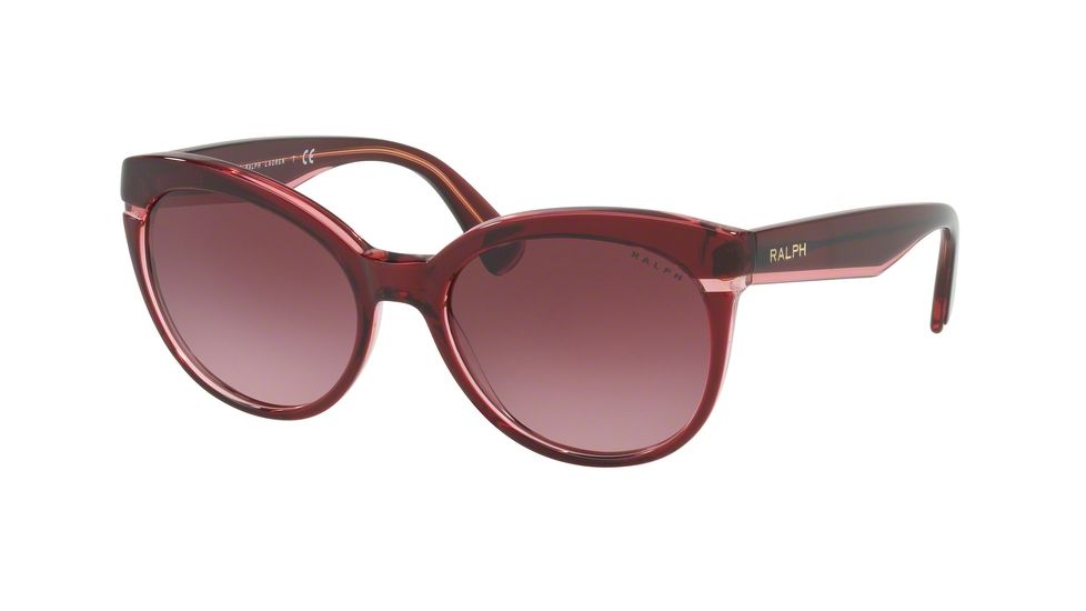 Ralph RA5238 Single Vision Prescription Sunglasses, 55mm, Burgundy Violet, RA5238-16988H-55-SV